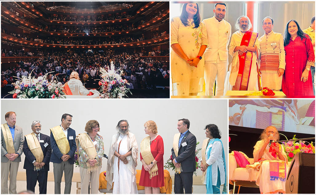 On July 9, 2023, a Special Gathering with the World-Renowned Spiritual Leader, Gurudev Sri Sri Ravi Shankar was held in Newark, New Jersey