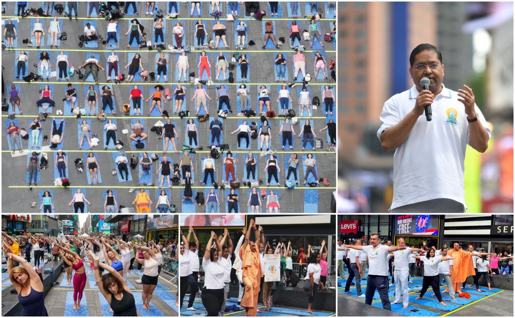 FIA supported Consulate General of India New York in celebrating International Day of Yoga at Times Square